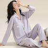 Pijama para Mujer para Primavera y Otoño, de Manga Larga, Algodón Fino tipo Algodón, Estilo Veraniego de Moda, Bonito Diseño de Oso Fresa, Se Puede Usar Afuera, Conjunto de Ropa para el Hogar