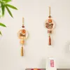 Nuevo Producto del Festival de Medio Otoño: Kit de Materiales Hecho a Mano para Decoraciones Colgantes Tejidas de Bambú, Perfecto para Centros Comerciales y Casas de Huéspedes, con un Diseño de "Caqui y Luna Llena"
