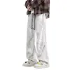 Pantalones tie-dye desgastados a la moda y con estilo para hombre, nuevos y modernos estilo americano 2026, pantalones casuales de pierna recta ancha, casuales y artísticos