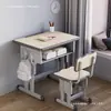 Mesa de Estudo para Ensino Fundamental e Médio Mesa e Cadeira para Crianças em Casa Mesa e Cadeira para Aula de Treinamento Mesa e Cadeira de Estilo Escolar Mesa com Altura Ajustável Mesa e Cadeira Escolares