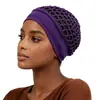 Pañuelo para el cabello de punto hueco de rayas anchas, gorra neta para peluca, gorra base elástica, cubierta para el cabello transpirable
