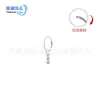 Pendientes de aleación de titanio F136 con circonita en forma de corazón, pendientes colgantes degradados, joyería de alta gama para perforaciones corporales, accesorios para perforaciones corporales
