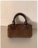Nova bolsa de outono e inverno em estoque de fábrica, vintage, camurça, ombro transversal, pequena bolsa, travesseiro, bolsa Boston
