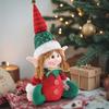 Nova Boneca Elfo de Lantejoulas de Natal Boneca Sentada Boneca Enfeites de Janela e Mesa Enfeites de Decoração de Natal
