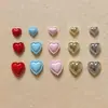 Novo Estilo Japonês Nail Art Liga de Zinco Charms de Coração Mini Coração de Pêssego Cor Fixa DIY Unhas Usáveis Decoração Acessórios para Capa de Celular