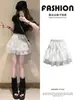 Falda de pastel de encaje blanco puro estilo coreano para mujer, nueva falda corta de verano 2026, estilo ballet lindo, falda midi holgada de nicho