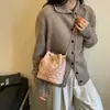 Elegante bolso cubo acolchado con cadena, estilo Chanel, gran capacidad, moderno y a la moda, para llevar al hombro y cruzado, exquisito bolso de mano para mujer