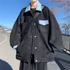 Chaqueta de trabajo estilo Hong Kong para hombre, combinación de colores otoño e invierno, marca Pu Shuai, chaqueta para hombre, top suelto de alta calidad de moda