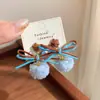 Pendientes de Pelo de Bola de Cuero con Lazo de Estrella de Color Contrastante para Mujer, Aguja de Plata, Esponjosos, Tridimensionales, Modernos, Versátiles, Pendientes Juveniles