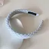 Diadema Ancha de Estilo Artístico a Cuadros Coreanos para Mujer, Uso Diario, Diadema Elegante y con Estilo, Diseño de Corona Alta, Accesorio para el Cabello de Primavera