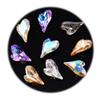9x 14mm 10 nail art de alta qualidade torto pêssego coração mágico em forma de diamante amor unhas jóias DIY jóias do prego
