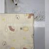 Tela de crepé de gasa de algodón de doble capa para ropa de bebé y niño, pijama con estampado de oso de algodón de doble capa, tela de hilo