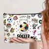 Bolsa de cosméticos de grande capacidade multifuncional bolsa de presente bolsa de doces com letra de desenho animado bolsa de armazenamento com letra impressa bolsa de tecido de poliéster