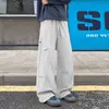 Pantalones de Esquí Impermeables con Forro de Terciopelo para Otoño e Invierno para Hombre, Marca de Moda, Pantalones Cargo Rectos Holgados para Exteriores, Pantalones Casuales Gruesos