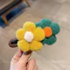 Presilhas de cabelo de flor de tricô para mulheres, tamanho grande, adequadas para outono e inverno, presilhas bico de pato, presilhas tubarão, uma alternativa segura para grampos de cabelo comuns, acessórios de cabelo