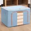 Caja de Almacenamiento de Ropa de Tela de Arpillera Caja de Almacenamiento de Colchones de Algodón a Prueba de Humedad Caja de Almacenamiento de Ropa con Marco de Acero Caja de Almacenamiento de Juguetes Extra Grande