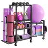 Rack de Halteres Rack de Armazenamento Rack de Armazenamento de Equipamentos de Ginástica Rack de Armazenamento Móvel com Ganchos para Armazenamento de Equipamentos de Fitness