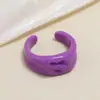 Verano 2021 nuevo estilo coreano para niña estilo universitario color caramelo macarrón anillo abierto de resina