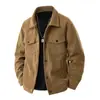 2026 Novo Outono/Inverno Japonês Masculino Jaqueta de Veludo Workwear com Lapela Espessada Tamanho Grande Moda Casual Cardigan Roupa Exterior