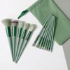 Juego de brochas de maquillaje verdes Four Seasons para principiantes, herramientas de belleza súper suaves, brochas de maquillaje de fábrica en stock, venta al por mayor