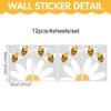 Plantas y Flores de Verano Decoración de Ventana Calcomanías de Pared Pvc Autoadhesivas Dibujos Animados Margarita Abeja Calcomanías de Pared para Habitación de Niños Baño