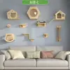 Cama y Árbol para Gatos Integrados Marco de Escalada para Gatos Montado en la Pared Estilo Japonés Ahorro de Espacio Alto Materiales DIY Hechos por Uno Mismo Verano