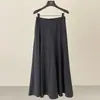 Falda Casual A-Line Gris Estilo Minimalista Fone para Mujer Diseño de Múltiples Piezas Primavera Falda de Corte Amplio Adelgazante 59231