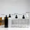 Spot botella spray 100ml 120ml 150ml botella de plástico transparente PET botella de limpieza botella de spray de niebla fina