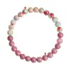 Productos Culturales y Creativos de la Montaña Wutai: Exquisita Pulsera para Mujer con Piedra Shoushan, Cuentas Rosas Flor de Durazno de Doble Círculo, Cuentas de Oración Budista y Joyería Artística al por Mayor