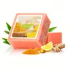 Comércio Exterior Sabonete de Aloe Vera Cúrcuma Limão Óleo Essencial Vegetal Sabonete Artesanal Mamão Limpeza Banho Fabricante Atacado de Pronta Entrega
