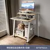 Mesa de noche móvil para dormitorio, escritorio de computadora de escritorio pequeño para el hogar, mesa perezosa para dormitorio, escritorio simple para habitación de alquiler, escritorio de escritura