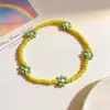 Pulsera Bohemia de Semillas de Flores Margaritas de Colores, Flores Pequeñas, Fresca y Dulce