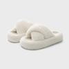 Pantuflas Peludas de Otoño e Invierno para Mujer 2025 Nuevas para el Hogar Antideslizantes de Suela Alta Ponibles Soporte de Arco Algodón Cálido