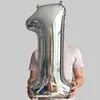 Balões de Folha de Alumínio de 32 polegadas, Balões de Número Dourados e Prateados, Balões de Folha de Alumínio para Decoração de Festa de Aniversário, Balões Grandes