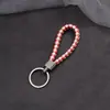 Chaveiro Simples de Corda Trançada Elástico de Cabelo Feminino Pingente Criativo Personalidade Chaveiro de Carro Pequeno Presente Artesanal
