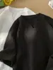 Camiseta Blanca de Cuello en V de Manga Corta para Hombre Verano Textura Suelta Manga Corta Camiseta Estilo Americano Marca de Moda Pesada Adolescente Top