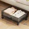 Caja de almacenamiento bajo cama plana extraíble mueble de TV bajo estante sofá bajo con ruedas caja de almacenamiento de zapatos