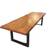 Mesa de computador estilo loft minimalista moderno em madeira maciça, mesa de estudo, mesa de escritório, mesa de conferência, mesa de negociação, mesa longa, tampo grande