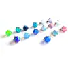 Brincos de Nariz com Haste de Titânio F136 Opala Gelatinosa Aurora Bola Piercing Corporal de Liga de Titânio G23 Haste de Osso da Orelha