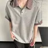 Camisa polo de manga corta para hombre 2026 con cuello, camiseta de verano, camisa ajustada estilo coreano, camisa polo para hombre en stock