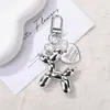 Llavero de cuentas estilo Ins, llavero de perro globo de gelatina con forma de corazón, accesorio colgante para chica dulce y genial, en stock para entrega directa