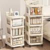 Estante de Almacenamiento con Carrito Tipo Cajón Transparente Transfronterizo Gabinete de Almacenamiento para Snacks, Juguetes, Artículos para Bebé con Ruedas para Almacenamiento de Artículos Varios