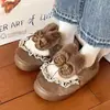Zapatillas de algodón con lazo dulce para mujer, colección de invierno 2026, con suela suave, amigables con la piel, para uso en interiores, silenciosas y afelpadas