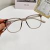 Nuevo estilo, pequeño libro de equitación rojo, mismo estilo, gafas de té frío con montura grande, moda femenina, gafas planas blancas anti-luz azul para miopía, belleza simple