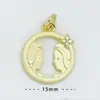 Venta directa del fabricante, al por mayor en stock, colgantes de signo zodiacal de cobre chapados en oro de 18 quilates, pulseras, collares, joyería, colgantes y accesorios