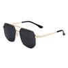P29027 gafas de sol polarizadas poligonales irregulares de moda para hombres gafas de sol de doble haz gafas de sol