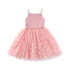 Saia de Rede com Alça de Verão para Crianças Saia Floral Pequena Zou Ju para Meninas Vestido Infantil Venda Quente INS