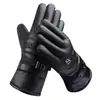 [Frio -40] Luvas Masculinas de Inverno Quentes Impermeáveis à Prova de Frio Espessadas para Pilotagem de Motocicleta Mãos de Algodão PU