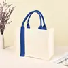 Bolsa de Lona Laminada Personalizada con Cinta Tridimensional, Bolsa de Lona para Publicidad, Bolsa de Mano de Gran Capacidad con Logo