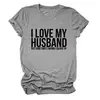 AMO A MI ESPOSO PERO Amazon wish sitio independiente playera casual simple de mujer cuello redondo manga corta